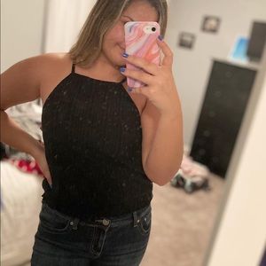 Black Halter Style top!